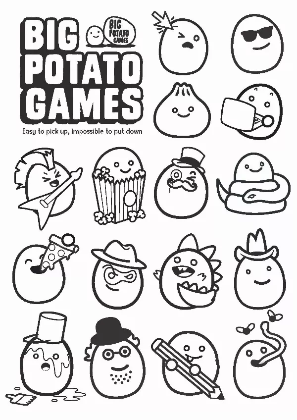 Big Potato Colouring Sheet